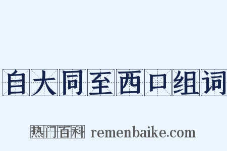 自大同至西口组词是什么意思的图片